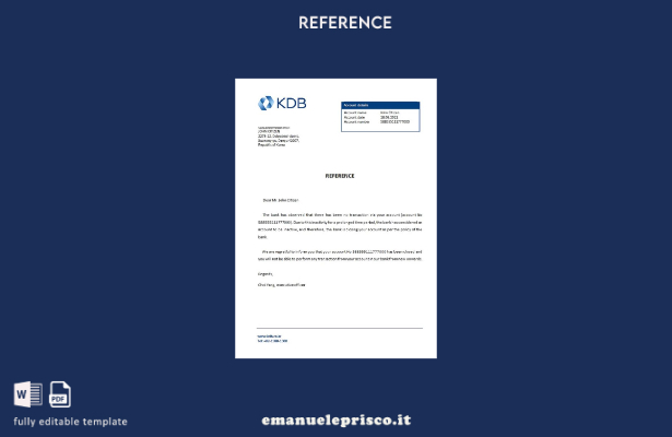 modello di riferimento per la chiusura della banca coreana KDB in stile verifica